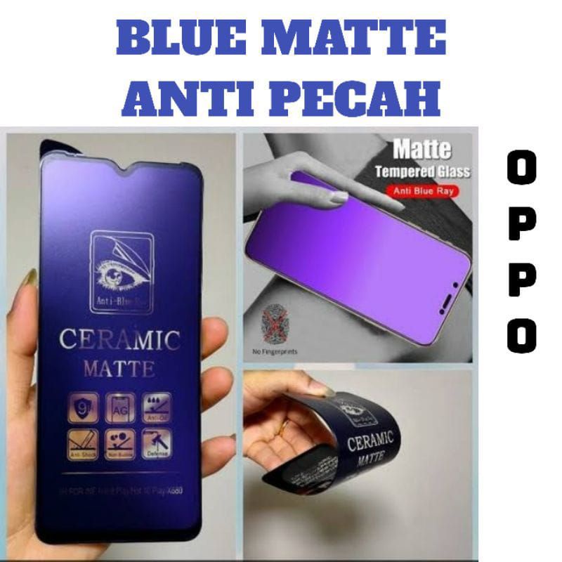 TEMPERED GLAS BLUE OPPO A39 ANTI RADIASI ANTI PECAH