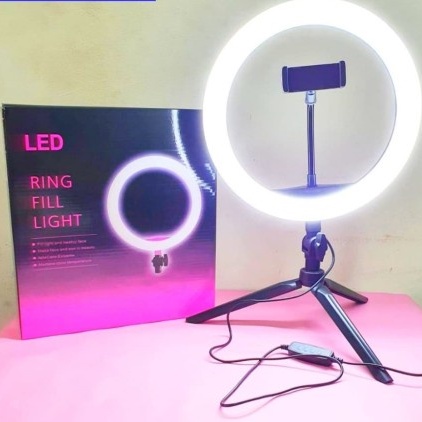 RING LIGHT LED uk. 26 CM ( ONLY ) - Lampu untuk Make up, Selfie, Vlog, Buat Video Tiktok