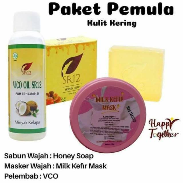 Paket Pemula SR12 Untuk Kulit Kering Kusam / Mencerahkan Memutuskan Ketergantungan / Cream Paket