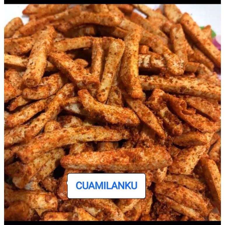 

Basreng Pedas daun jeruk stik, basreng bulat pedas, basreng bulat ori 250g | snack kiloan