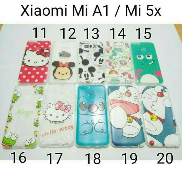 Case Ultrathin Karakter For Xiaomi Mi5x/ Softcase Cewek Xiaomi Mi A1