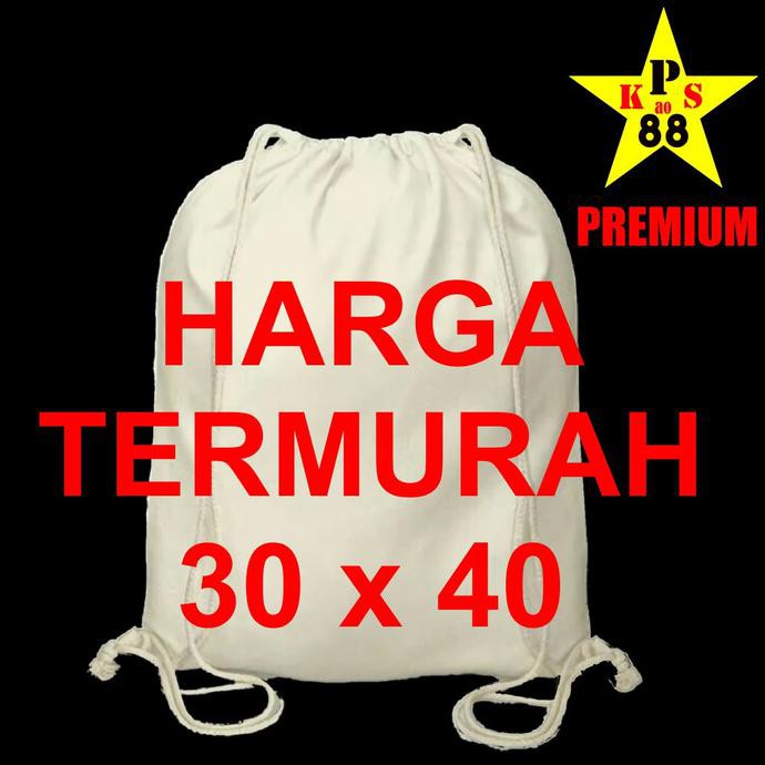 TAS SERUT BLACU 30X40 - DRAWSTRING POLOS BLACU - TAS POLOS BLACU