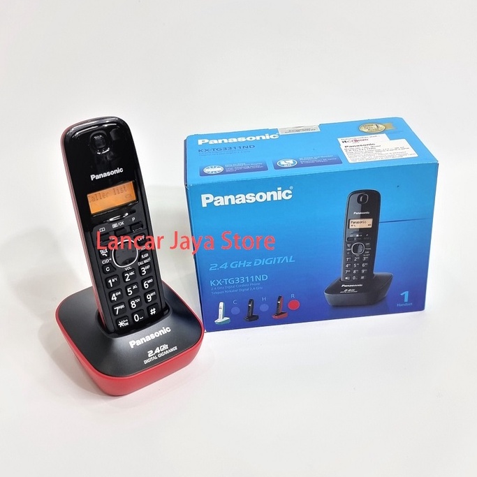 Panasonic Cordless Phone KX-TG3311 Telepon Wireless Panasonic KX-TG3311 - Red