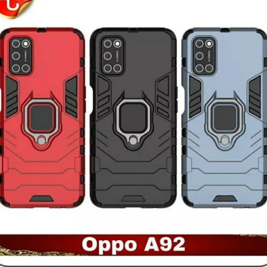 OPPO A92/A52/A5S/A7/F9 CASE HARDCASE ARMOR PHANTER + RING 360