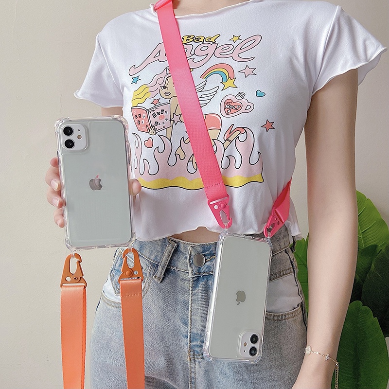 Case Dengan LANYARD Untuk IPHONE 14 PRO MAX 7 PLUS 8 PLUS X XS MAX XR 11 PRO MAX 12 13 MINI PRO MAX