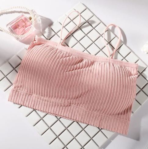 BWDO BH Bra Tali Sport Wanita Remaja Tanpa Kawat Bra Fitness Zumba Pink Merah Muda  Kemben Push up