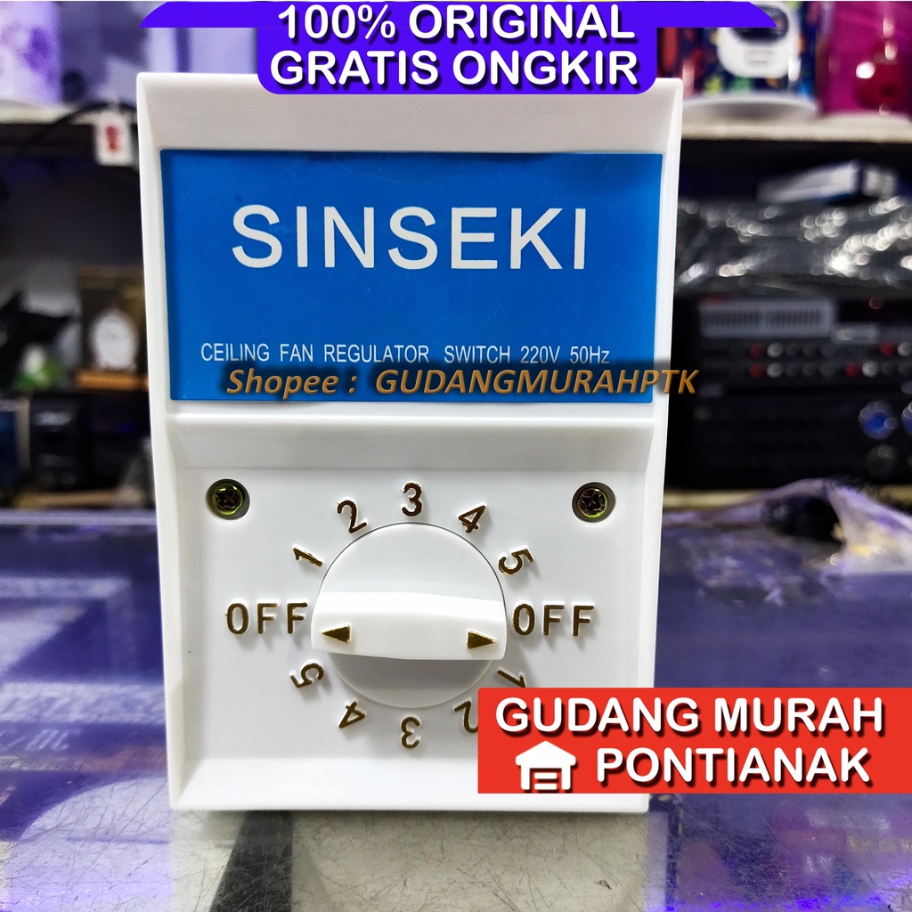 SWITCH CMC SINSEKI SAKLAR CMC PUTAR REGULATOR KIPAS ANGIN CEILING FAN SWITCH BOX