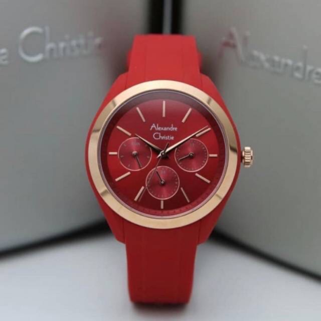 JAM TANGAN WANITA ALEXANDRE CHRISTIE AC 2833 ROSEGOLD PEACH ORIGINAL GARANSI RESMI 1TAHUN