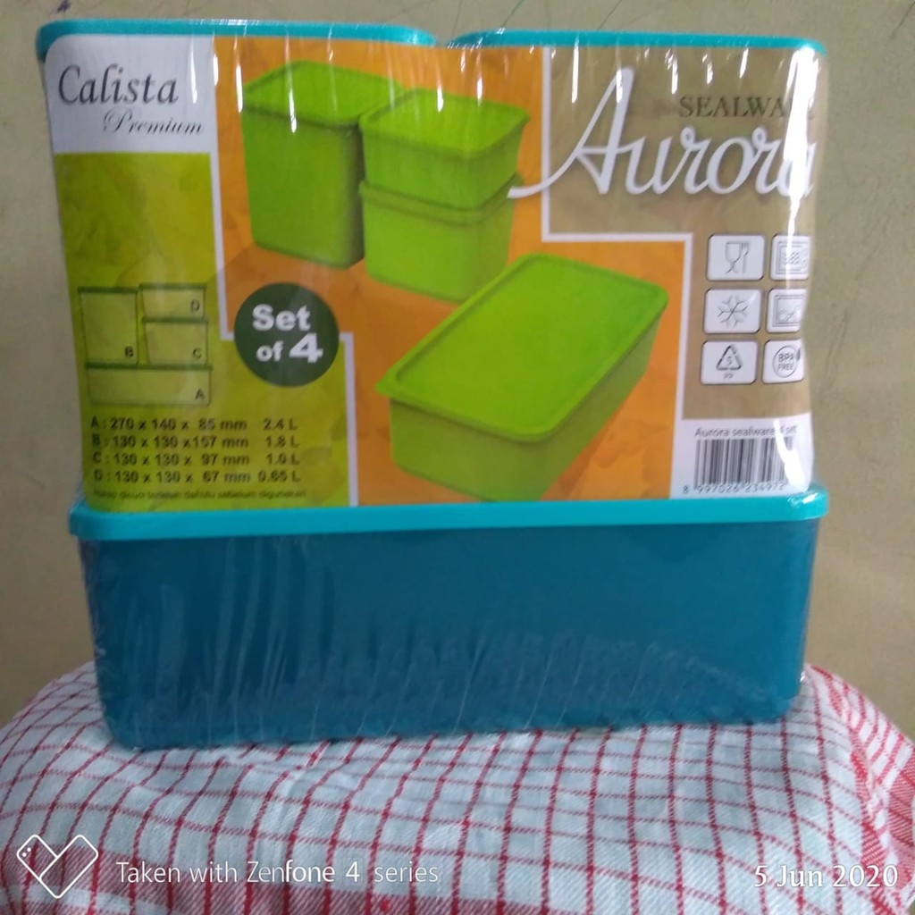 CALISTA AURORA TOPLES SET SEALWARE OF4ST / TOPLES AURORA TEMPAT MAKAN