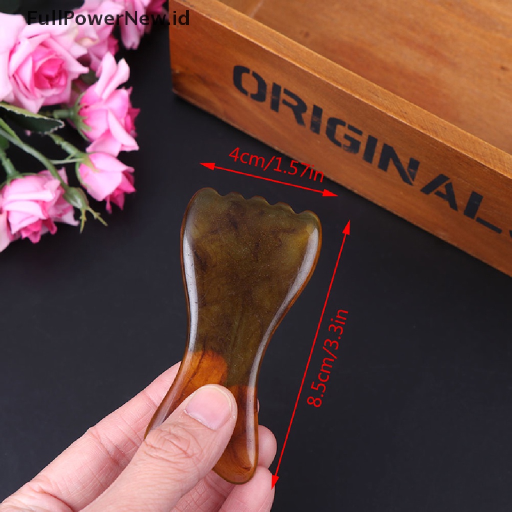 [Full] Resin Beeswax Gua Sha Massage Scraping Face Neck Massager Comb Health Relaxing .