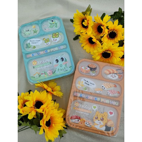 Yooyee Lunch Box Kotak malan 4 sekat anti bocor