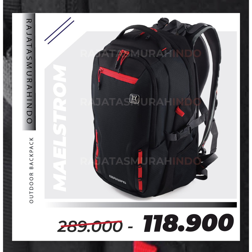 Tas Ransel Outdoor Pria Gear Bag 13114 - MAELSTROM Laptop Backpack + FREE Raincover