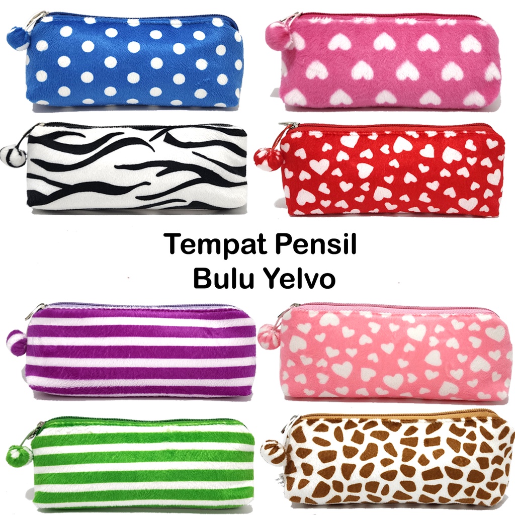 Tempat Pensil Pouch Kosmetik Serbaguna AL4328 Kitty Bulu Yelvo