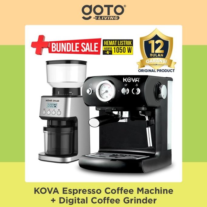 Bundling Kova Espresso Maker dan Kova Sylus Digital Coffee Grinder Termurah