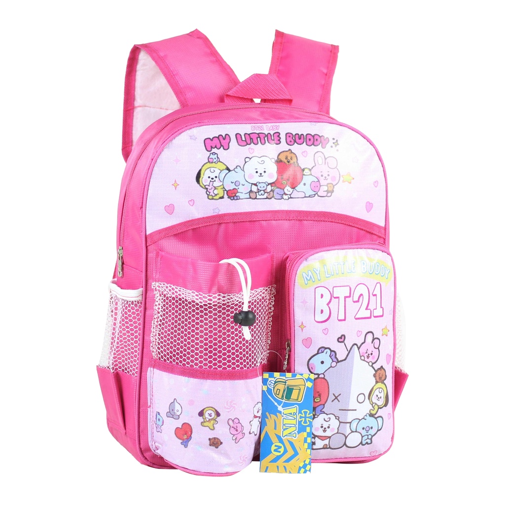 Tas Perempuan Tas Anak Botol Mini BT-21 Tas Pink Cantik Tas Sekolah Paud Tk Tas Ransel Anak Murah