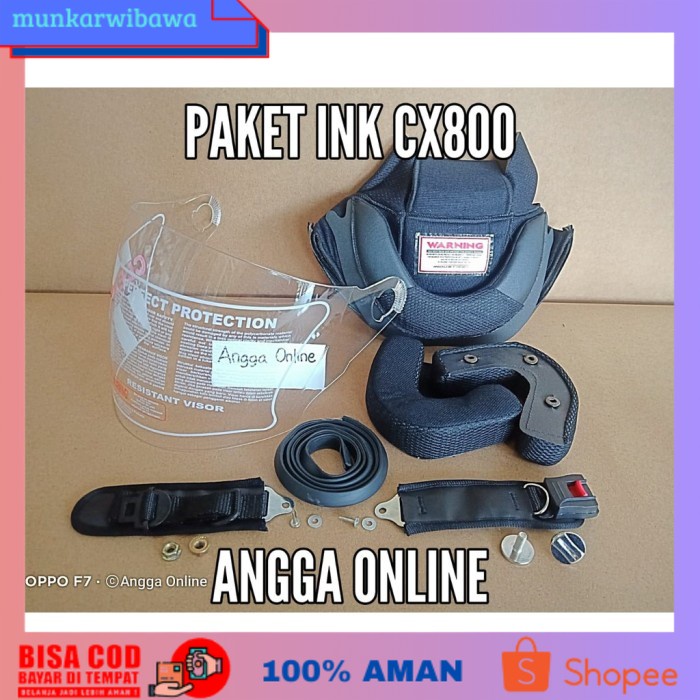 (BISA COD) SEPEDA MOTOR HELM & AKSESORIS PENGENDARA MOTOR PAKET BUSA HELM INK