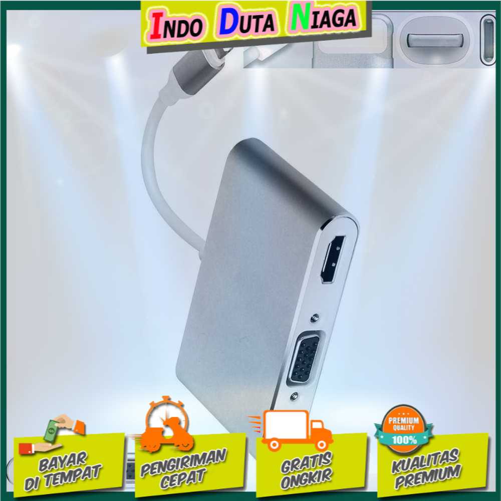 IDN TECH - Adapter Converter Lightning to HDMI VGA with Audio Port - 7585C