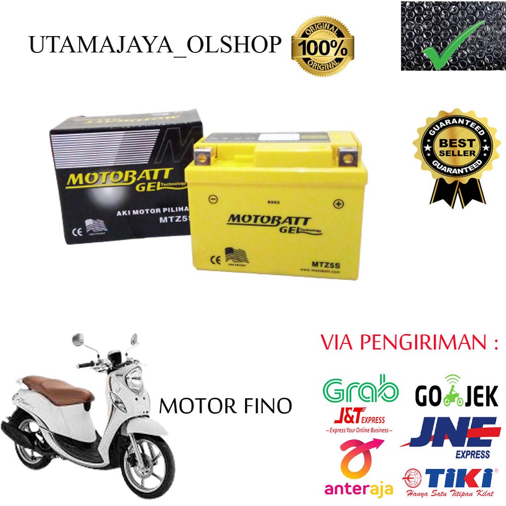 AKI MOTOR MOTOBATT MTZ5S AKI KERING HONDA FINO MOTOR ORIGINAL