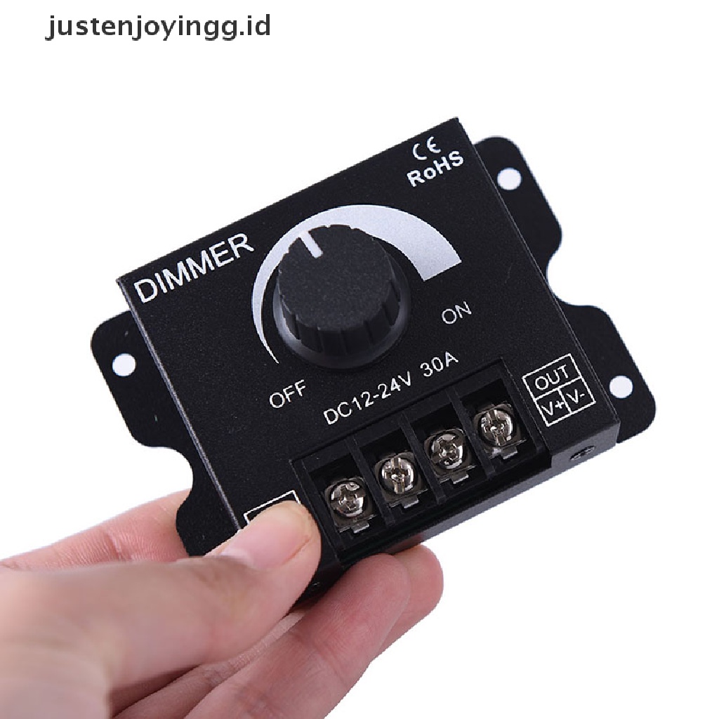 // justenjoyingg.id // 1pc dc12v/24v 30a led switch dimmer controller for led strip single color black ~