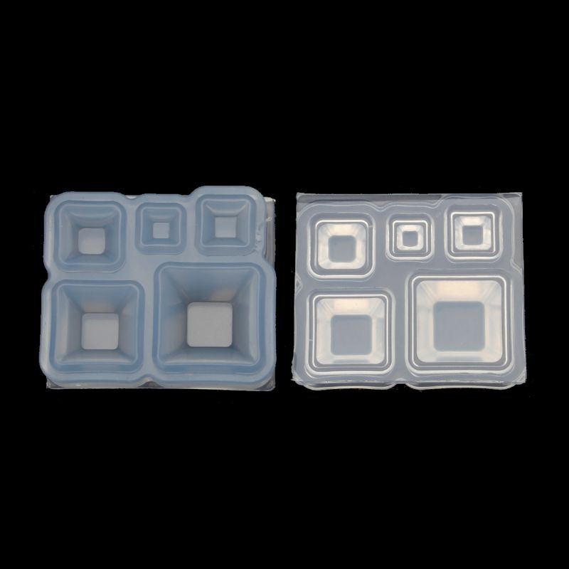 Glitter Mini Square Bowl Resin Mold Silicone Resin Casting Art Craft Jewelry Making Tool