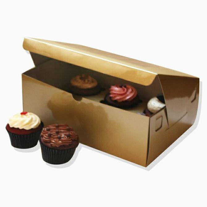 

dus cupcake lubang 12 emas