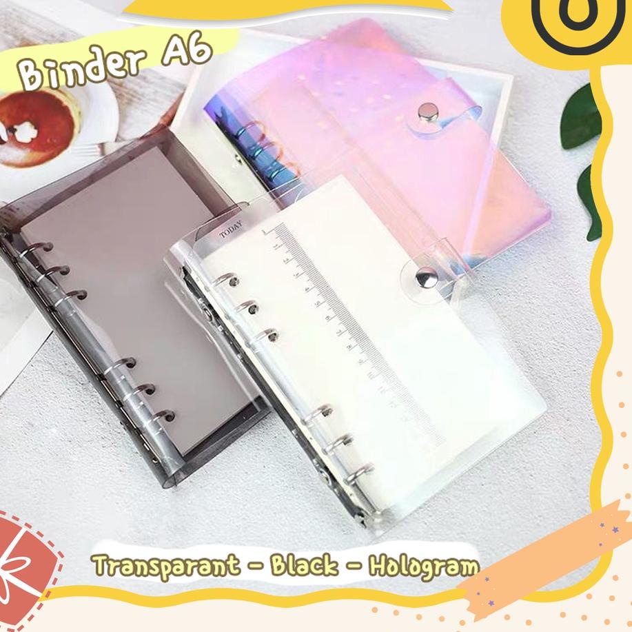 

Kekinian THE UNIVERSE Buku Binder A6 6 Ring Transparan Binder Cover Notebook Binder Hologram - ST005 ,,