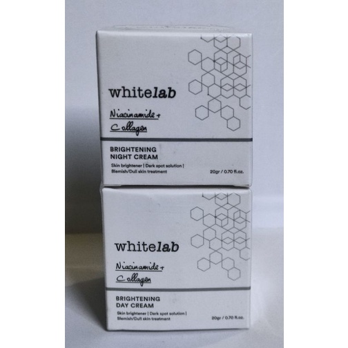 Whitelab Brightening Night Cream Krim Malam | Day Cream Krim Pagi