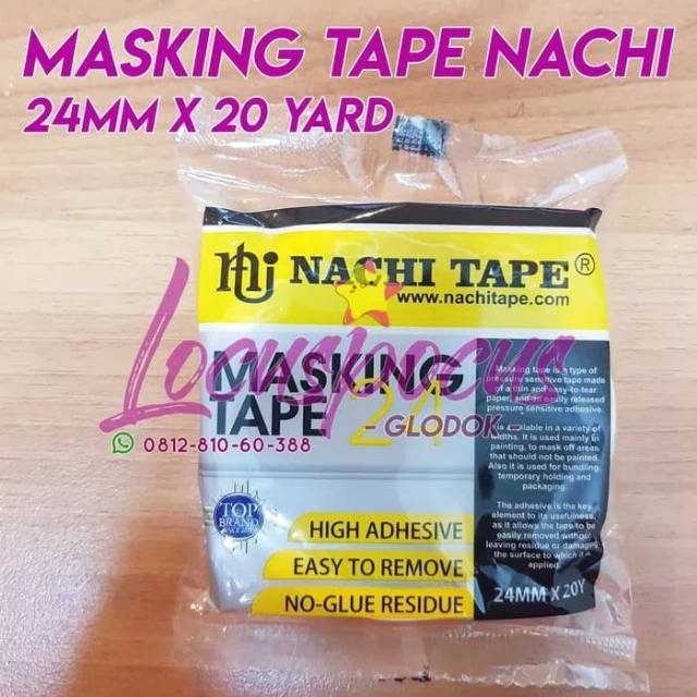 

Nachi Masking Tape 24 mm x 20 yard Lakban Kertas