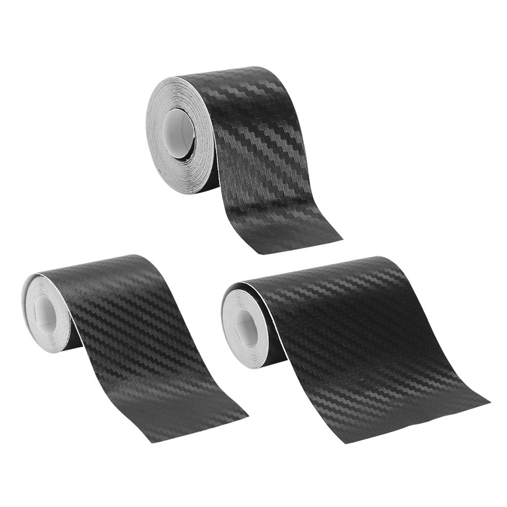 10/7/5/3CM 3D Carbon Fiber Car Sticker DIY Paste Protector Strip Auto Door Anti Scratch Tape