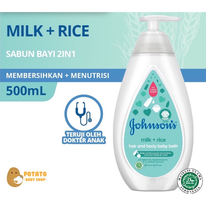 Johnson’s Bath Milk+Rice Pump 500 ml