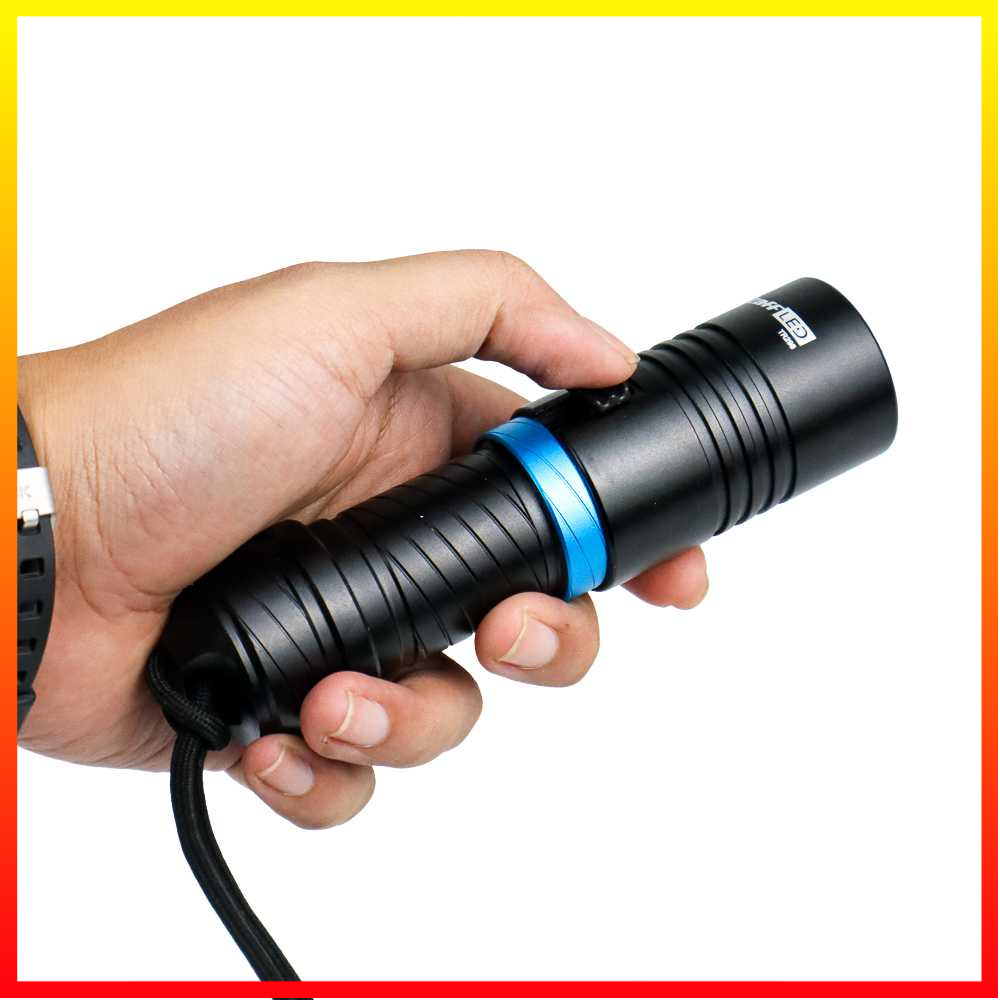 Senter LED Diving Powerfull Flashlight Waterproof L2 3800 Lumens Baterai 26650/18650 (tidak termasuk) Jernih dan Terang Tahan Air IPX8 Untuk Diving TaffLED TR298 - 7RFL2GBK