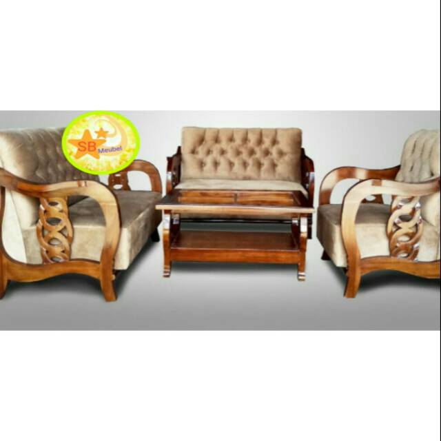 KURSI  TAMU MINIMALIS JATI MEWAH BRIO