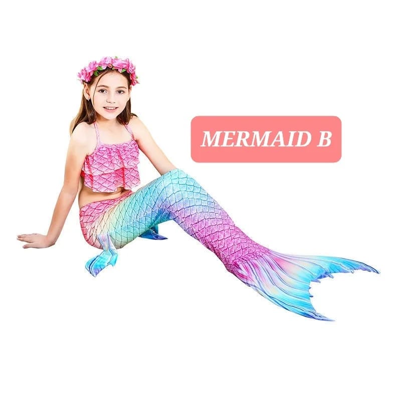 BAJU RENANG MERMAID SWIMMING SUIT BAJU DUYUNG KOSTUM ARIEL IMPORT PAKAIAN RENANG ANAK PRINCESS