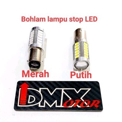 Bohlam stop LED bohlam rem belakang warna merah dan putih universal