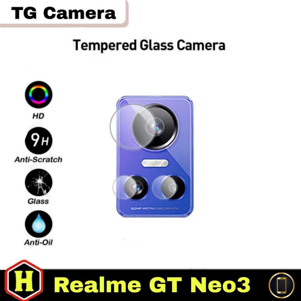 (NEW PROMO) Tempered Glass Camera REALME GT NEO 3 / GT NEO 3T / GT NEO 2 Premium Anti Gores Camera Pelindung Kaca Belakang Handphone Realme GT Neo Series