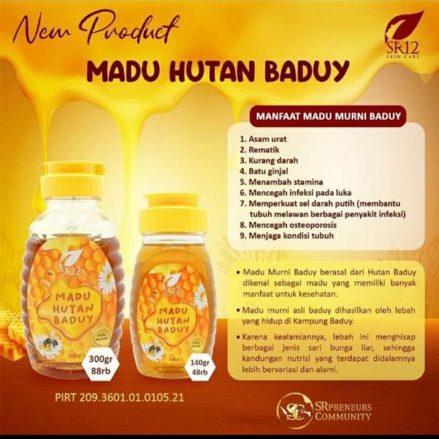 

Madu sr12 hutan baduy