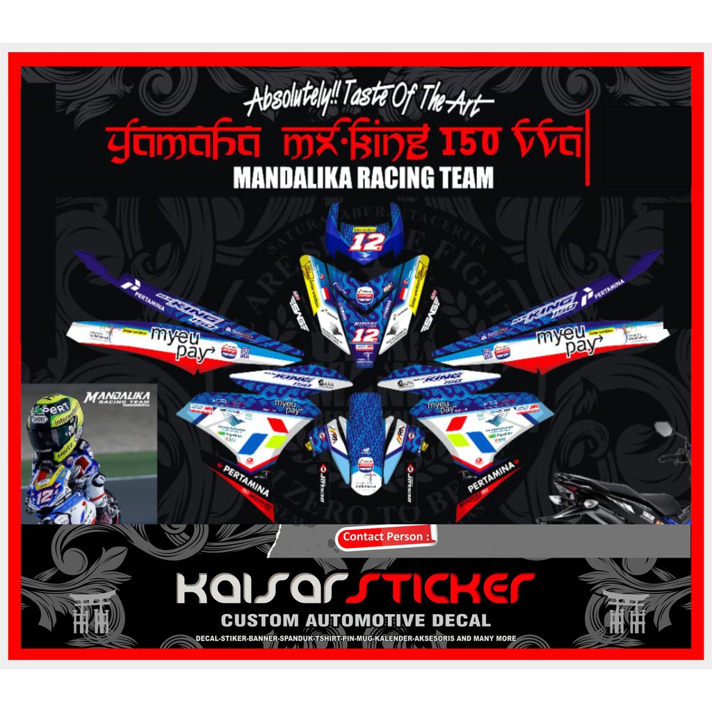 STICKER DECAL FULL BODY MX KING 150 NEW DESIGN MANDALIKA