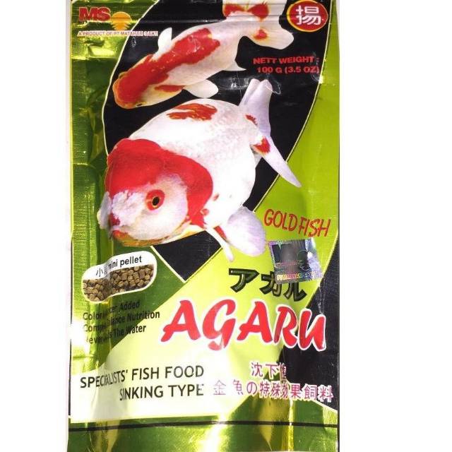 AGARU FISH FOOD 100gr MAKANAN IKAN PAKAN IKAN PELET IKAN TENGGELAM