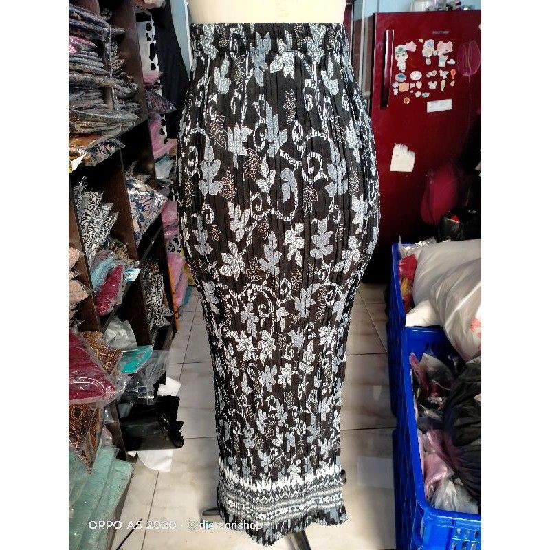 COD ROK PLISKET MUAT JUMBO BATIK BAWAHAN KEBAYA ROK BATIK JUMBO-PLISKET-PAYA ABU