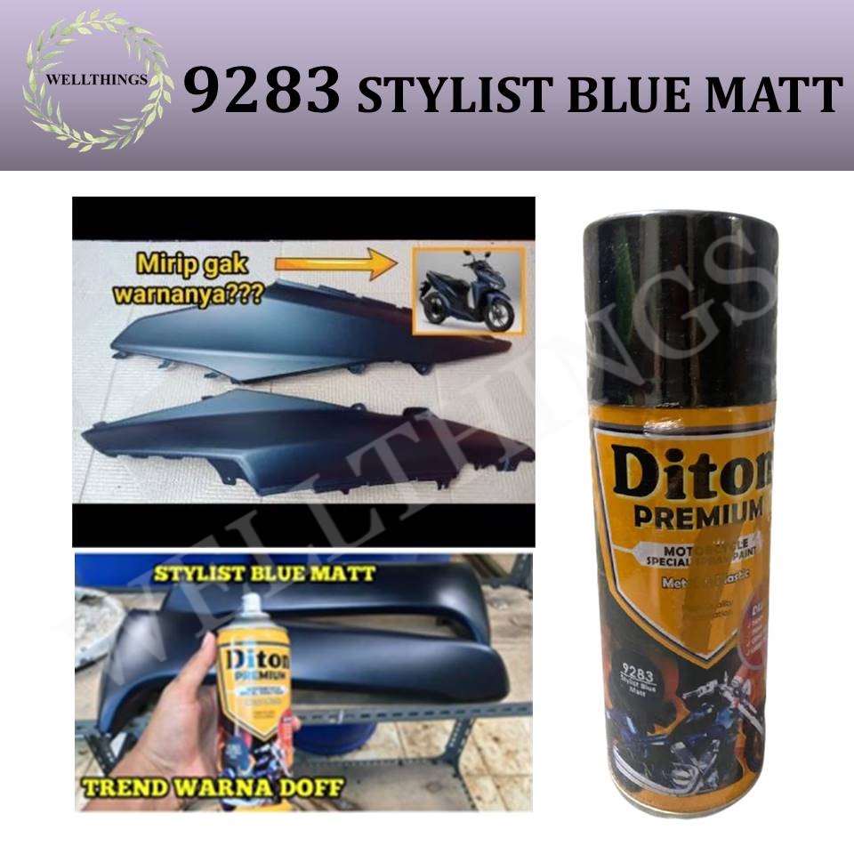 Cat Pilox Diton Premium Stylish Blue Matt 9283 400cc Biru Doff Matte