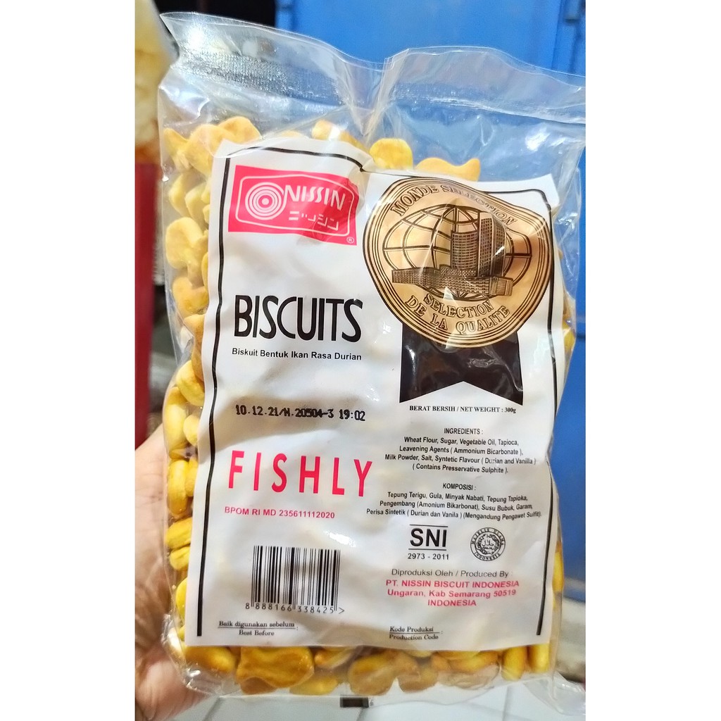 

NISSIN BISCUIT FISHLY RASA DURIAN, BISKUIT KERING