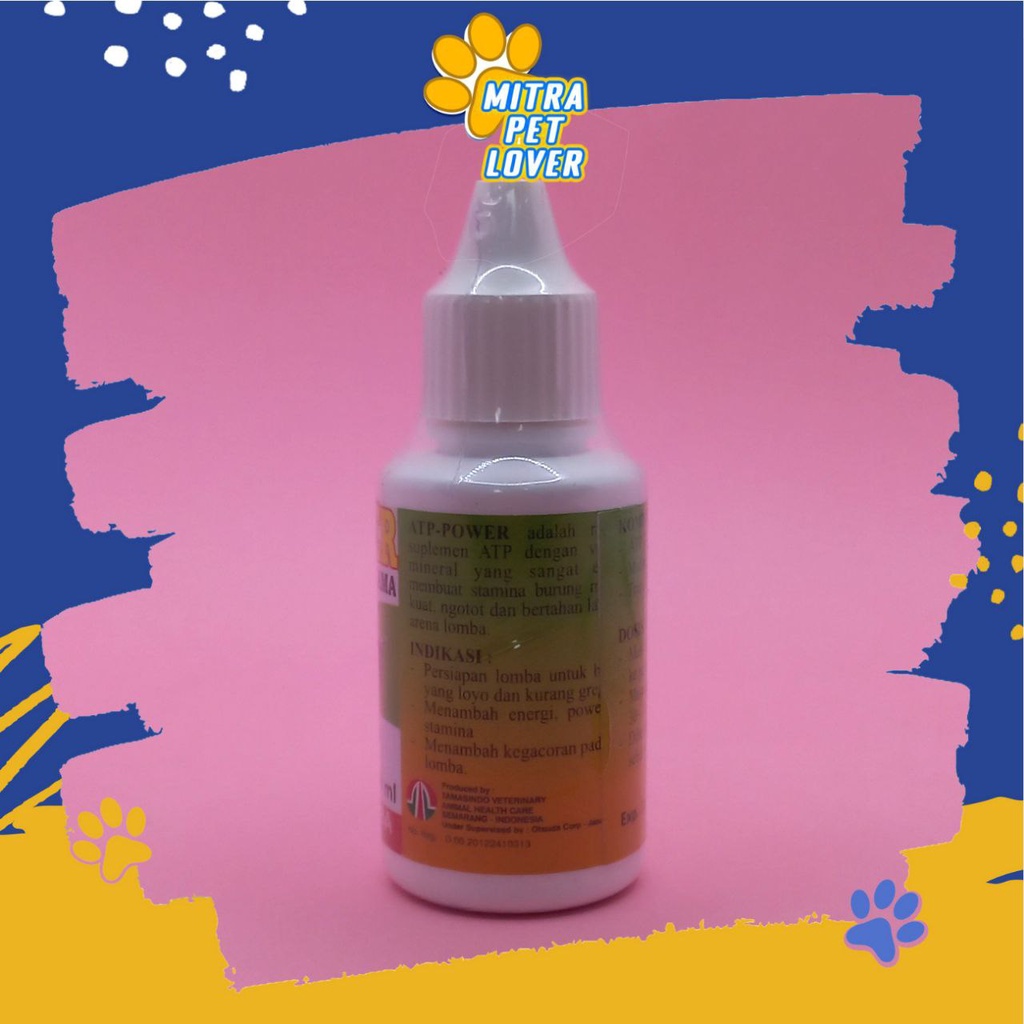 SUPLEMEN STAMINA BURUNG -  ATP POWER 30 ML ORIGINAL - PENAMBAH TENAGA ENERGI SAAT LOMBA STAMINA - LEBIH GACOR &amp; KUAT TIDAK LOYO - MURAH ASLI BERKUALITAS - PET ANIMAL HEALTHCARE &amp; VETERINARY TAMASINDO OBAT &amp; VITAMIN HEWAN BINATANG PELIHARAAN MITRAPETLOVER