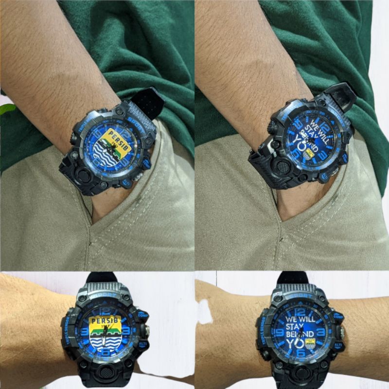 jam tangan analog Persib anti air terbaru pria wanita