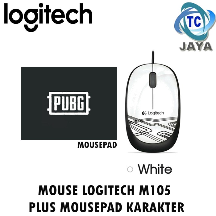 Mouse M105 LOGITECH Wired Optical Plus Mousepad Karakter