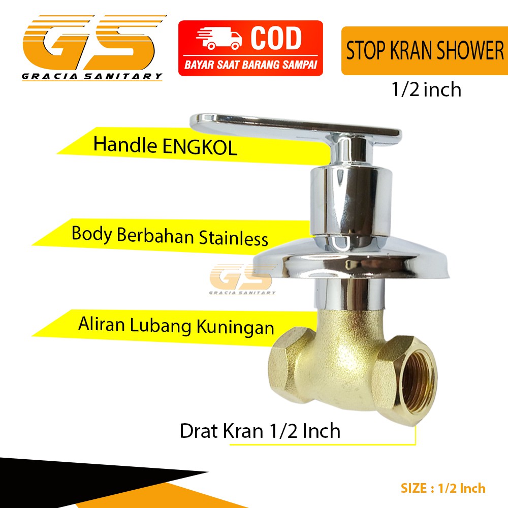 Stop kran shower tanam kran dinding kran 1/2 inch keran air 1098