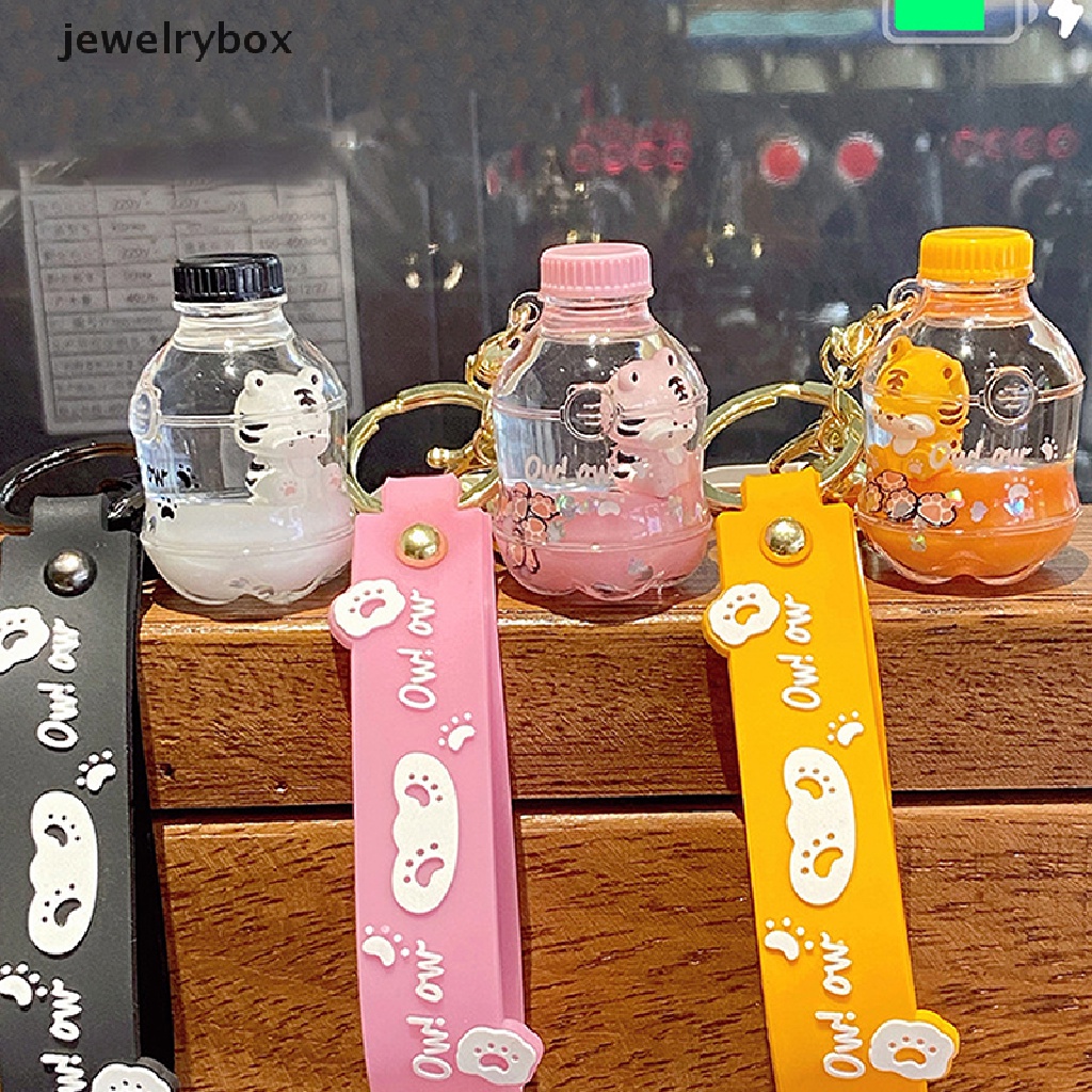 [jewelrybox] Cairan Minyak Gendut Macan Pasir Hisap Gantungan Kunci Botol Soda Lucu Floag Peal Keyring Butik