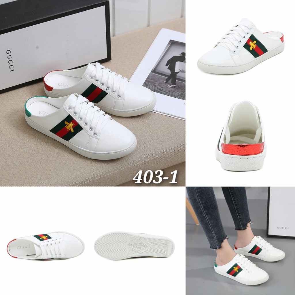 SEPATU WANITA GC SNEAKERS SLOP Motip KUMBANG.  Kode: 403-1