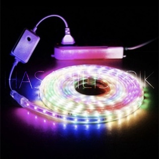 Lampu LED STRIP SELANG 2835 10Meter/220V OUTDOOR RGB/LED strip warna-warni