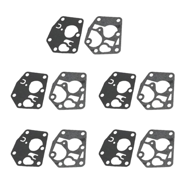 Gro 10Pcs / Set Carburettor Oil Gasket Garden Tool Practical Durable Carburetor Diaphragm Gaskets Suitable For Classic Eng