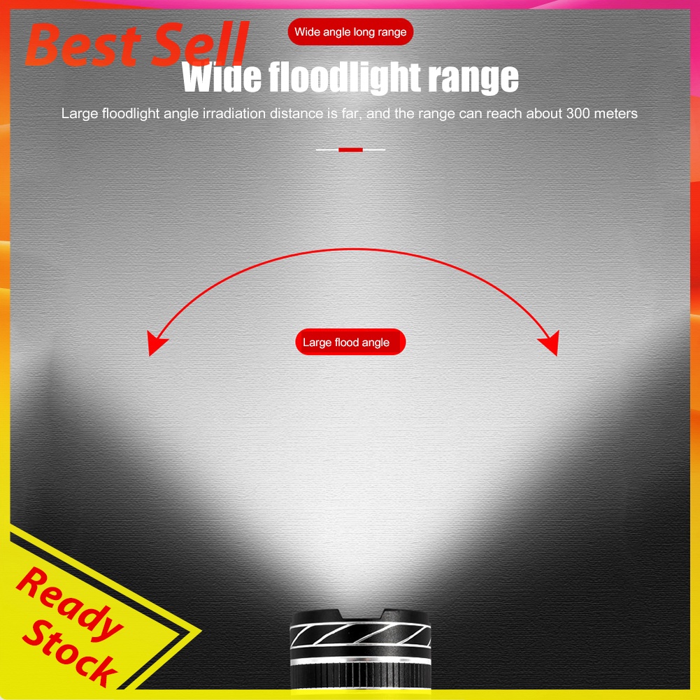 T6 LED USB Rechargeable Zoomable Bike LED 7602 Taillight 918 Headlight Set